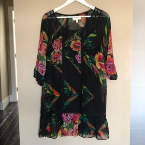 Anthrolopologie mid length floral dress